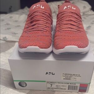 APL Red Sneakers Sleek Knit Design